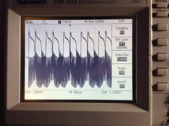 Amplifier in bad shape at full volume. 